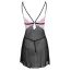 Комплект Cottelli Lingerie Sensual Babydoll With Sexy String, чорно-рожевий: пеньюар + трусики-стрінги - Фото №5