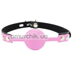 Кляп DS Fetish Silicone Ball Gag, рожево-чорний - Фото №1