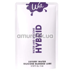 Лубрикант Wet Hybrid Water And Silicone, 3 мл - Фото №1