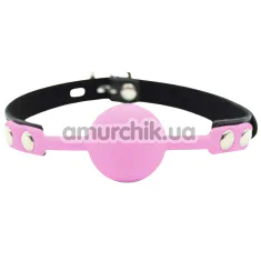 Кляп DS Fetish Silicone Ball Gag, рожево-чорний - Фото №1