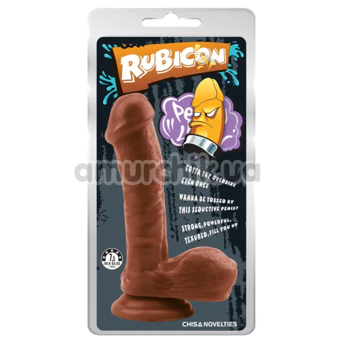 Фалоімітатор Rubicon Gentle Black Penis 7.5, коричневий