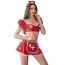 Костюм медсестры JSY Sexy Lingerie 5723, красный: топ + юбка + трусики-стринги + головной убор + стетоскоп - Фото №2
