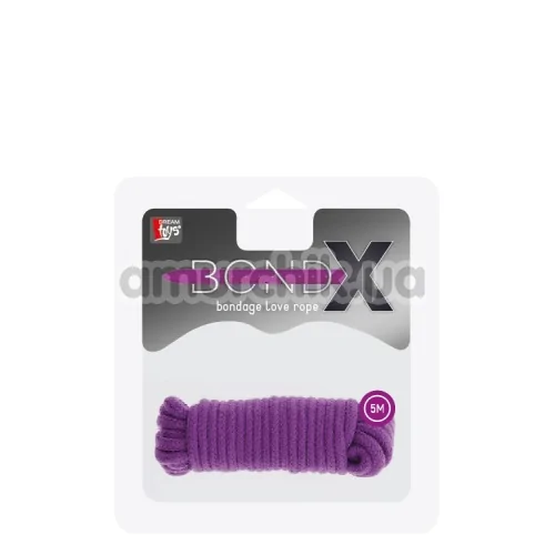 Веревка BondX Bondage Love Rope 5 м, фиолетовая