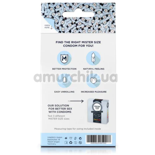 Mister Size Test Set 53 57 60 + Measuring Tape, 3 шт