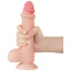 Фаллоимитатор Sliding-Skin Dual Layer Dong 8 с мошонкой, телесный - Фото №10