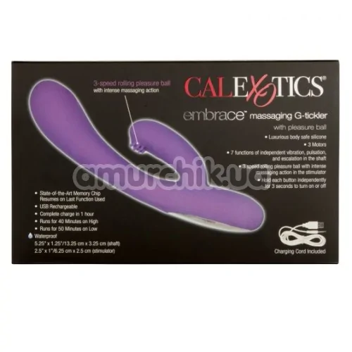 Вибратор Embrace Massaging G-tickler, фиолетовый