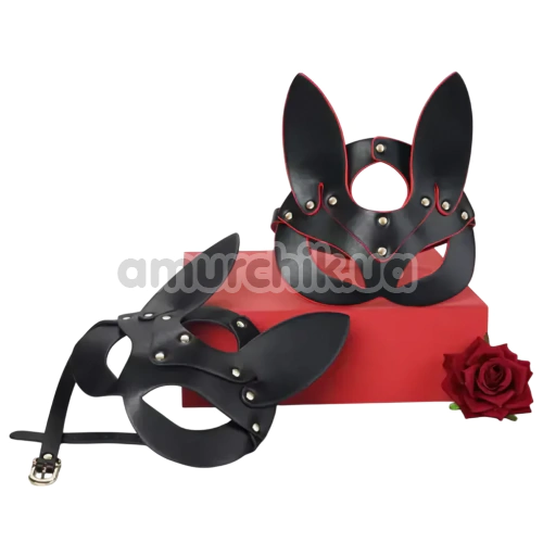 Маска лисички Roomfun Fox Mask, черно-красная