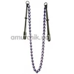 Затискачі для сосків довгі з ланцюжком Lucky Bay Nipple Play Chain, фіолетові - Фото №1