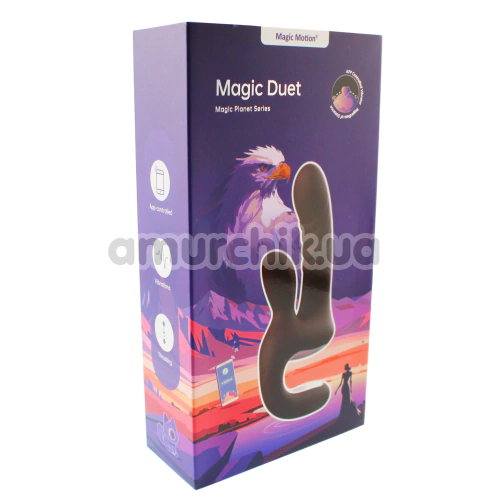 Вібратор з поштовхами Magic Motion Magic Duet, бордовий