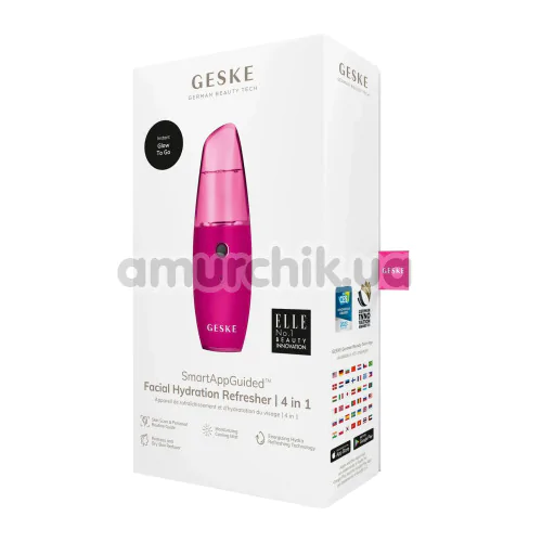 Зволожувач для шкіри обличчя Geske Facial Hydration Refresher 4 in 1, яскраво-рожевий