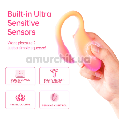 Вибратор Magic Motion Magic Flamingo Max, оранжево-розовый