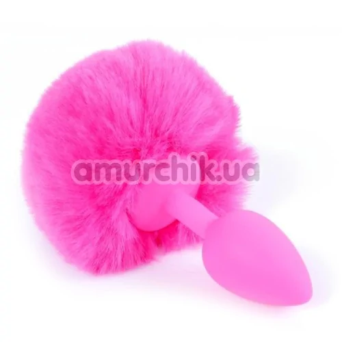 Анальна пробка з рожевим хвостиком Boss Series Exclusivity Silikon Bunny Tail, рожева