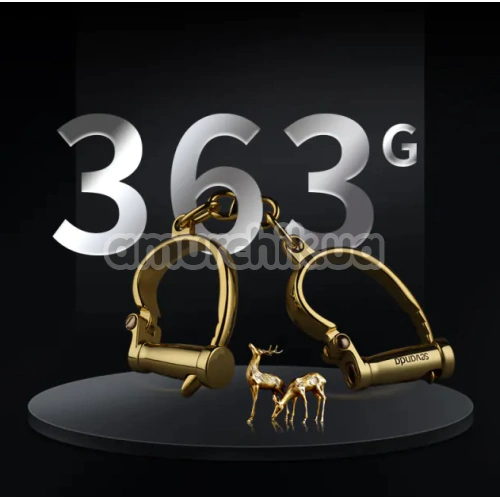 Наручники Lockink Sevanda Love-Slave & Pretty-Sub BDSM Bondage-Toy Handcuffs, золоті