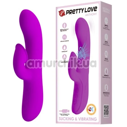 Вібратор Pretty Love Anthony, фіолетовий