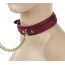 Нашийник з повідцем Roomfun Leather Collar With Leash, бордовий - Фото №4