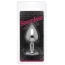 Анальная пробка с прозрачным кристаллом Loveshop Seamless Butt Plug L, серебряная - Фото №3
