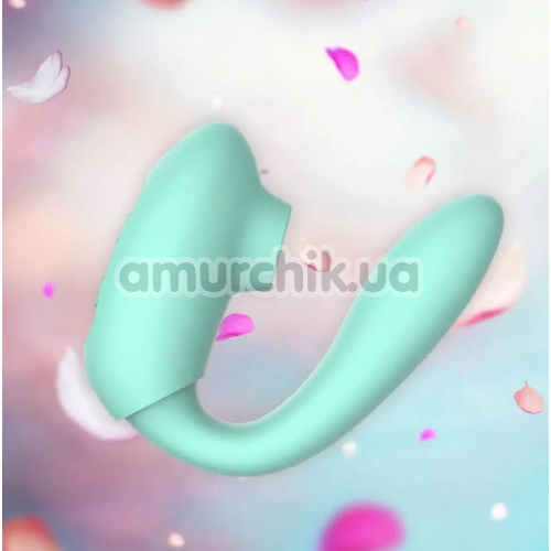 Вибратор с пульсацией Odeco Every Night Toys Licking Vibrator 2212, бирюзовый