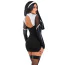 Костюм монахині Leg Avenue Holy Hottie Dress, чорний: сукня + накидка на голову - Фото №5