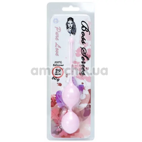 Вагинальные шарики Boss Series Pure Love, светло-розовые