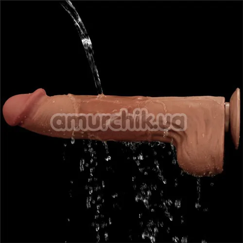 Фалоімітатор Sliding-Skin Dual Layer Dong 14, коричневий