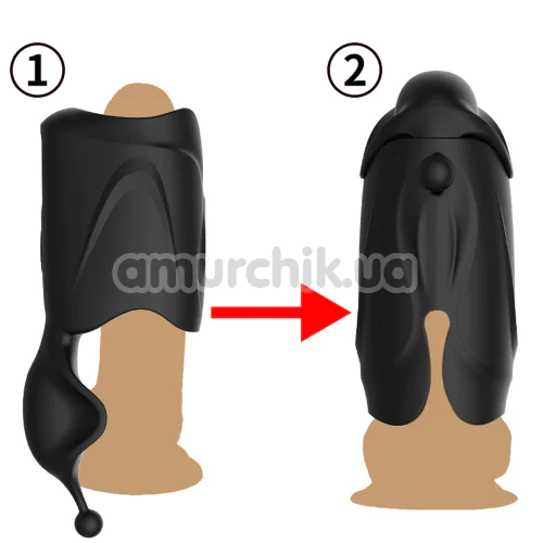 Мастурбатор з вібрацією Male Penis Masturbator, чорний