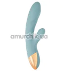 Вібратор з підігрівом Sweet Em Heating Dual Vibrator Wand, блакитний - Фото №1