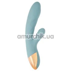 Вібратор з підігрівом Sweet Em Heating Dual Vibrator Wand, блакитний - Фото №1