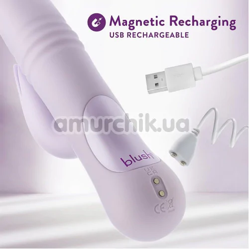 Вібратор з поштовхами Blush Rylee, бузковий