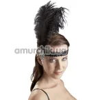 Украшение на голову с лентой и перьями Cottelli Collection Accessoires, черное - Фото №1