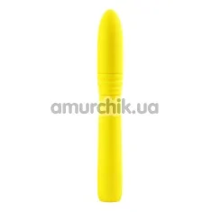 Вібратор Neon Luv Touch Ribbed Slims, жовтий - Фото №1