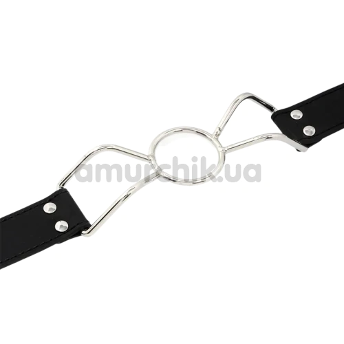 Кляп-кольцо DS Fetish Faux Leather, черный