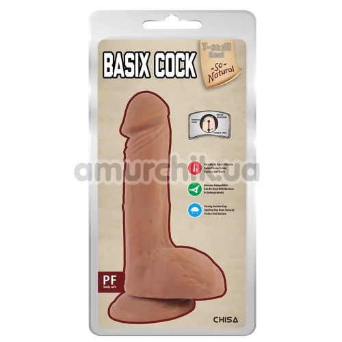 Фаллоимитатор T-skin ReaL BasiX Cock, светло-коричневый