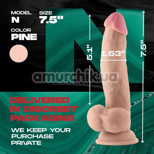 Фалоімітатор Shaft Always Up Model N Size 7.5, тілесний