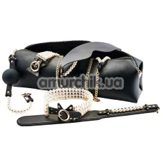 Бондажний набір Guilty Pleasure Allure Pearl Pleasure Set, чорно-золотий - Фото №1