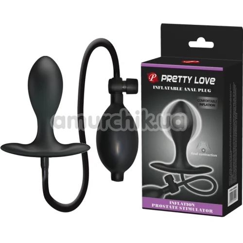Анальный расширитель Pretty Love Inflatable Anal Plug, черный