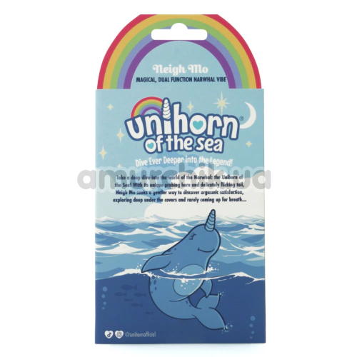 Клиторальный вибратор Unihorn Of The Sea Neigh Mo, голубой