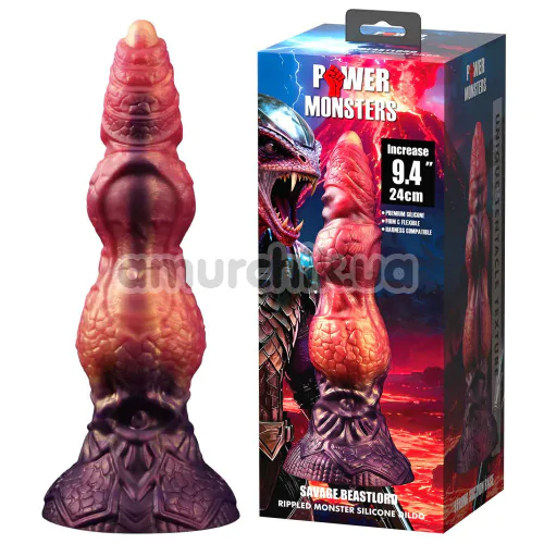 Фаллоимитатор Power Monsters Savage Beastlord, разноцветный