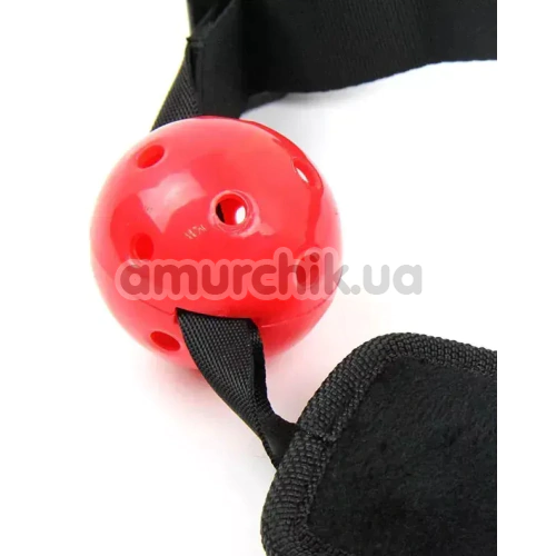 Бондажний набір Roomfun Ball Gag And Wrist Restraint Set, чорний