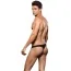 Трусы-стринги мужские Microfiber Waflle Low-Rise Thong, черные - Фото №2