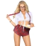 Костюм школьницы Star Night Schoolgirl Costume Set, красно-белый: топ + шорты + галстук - Фото №2