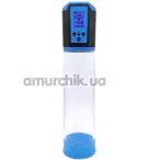 Вакуумна помпа Men Powerup Passion Pump Premium Rechargeable Automatic LCD, блакитна - Фото №1