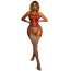 Комбинезон Star Night Gala Net Bodystocking, красно-белый - Фото №1