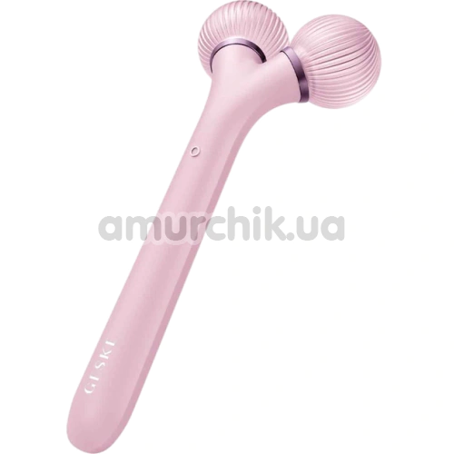 Ультразвуковой массажер для лица Geske Sonic Facial Roller 4 in 1, светло-розовый