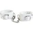 Фиксаторы для рук Theatre Leather Handcuffs, белые - Фото №1
