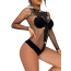 Боди Star Night Lace & Fishnet Rhinestone Bodysuit, черное - Фото №4