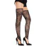 Панчохи Leg Avenue Floral Net Toe Loop Footless Thigh Highs, чорні - Фото №3