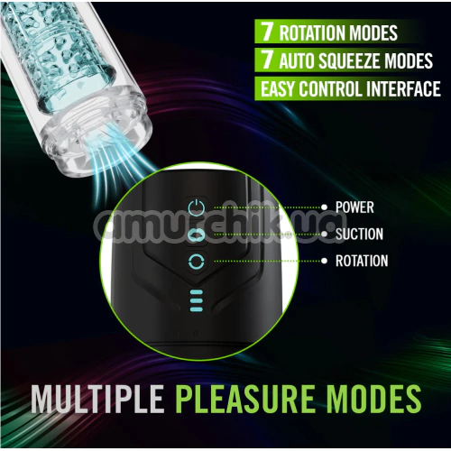 Мастурбатор з ротацією M for Men Whirl Wind Pro, чорний