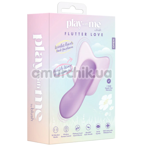 Кліторальний вібратор Play With Me Flutter Love, фіолетовий