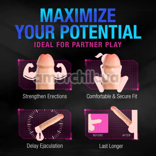 Насадка на пенис Performance Plus 8.5 Vindicate Penis Extender, телесная