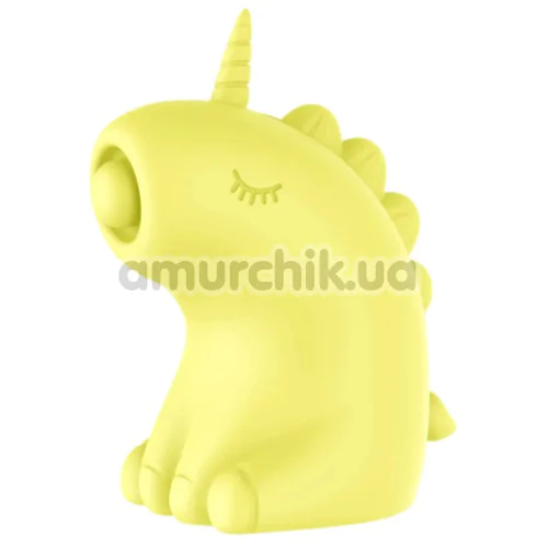 Кліторальний вібратор з пульсацією Univibe Sexy Unicorn, жовтий